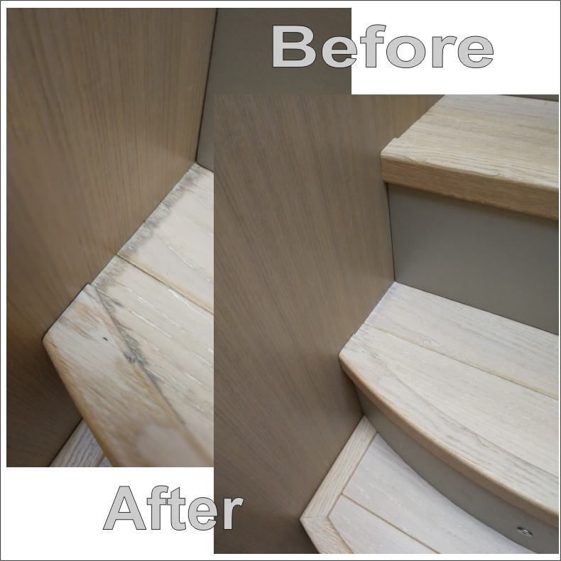 Watermarks on Stairs